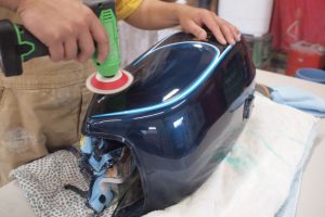 YAMAHA RD　塗装とステッカー施工