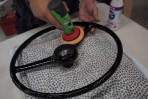 作業の様子。