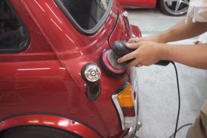 ROVER MINI　ボディー磨き施工