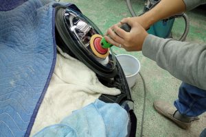 MINI COOPER S CONVERTIBLE　ヘッドライト磨き施工