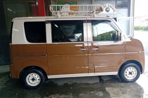 SUZUKI EVERY WAGON　ルーフラック塗装と取り付け