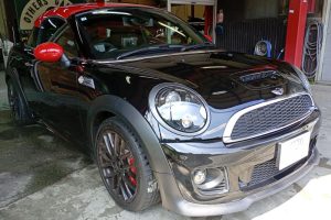 MINI JOHNCOOPER WORKS　ステッカー剝がし施工