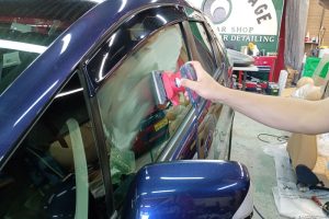 HONDA FIT SHUTTLE　窓ガラス磨きと撥水コーティング施工