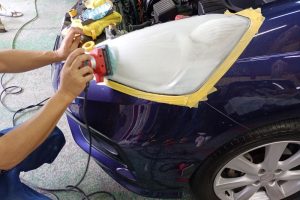 HONDA FIT SHUTTLE　ヘッドライト磨きとコーティング施工
