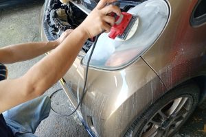 MITSUBISHI i　ヘッドライトコーティング施工